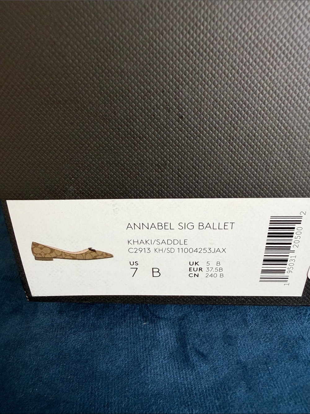 Coach Brown Signature Pointed-Toe Flats with Bow & Gold Charm - Picture 4 of 4